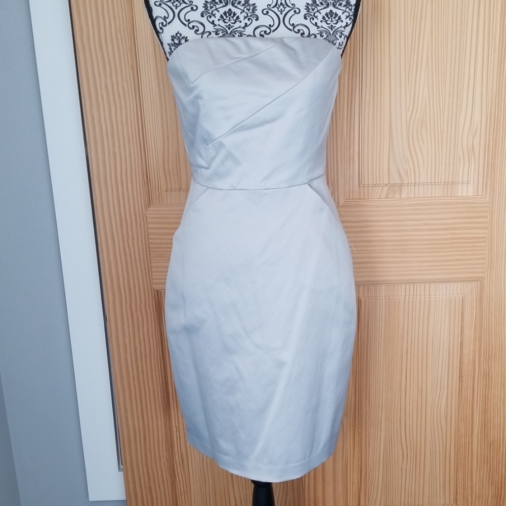 The Limited. Silver. Strapless knee length Dress
